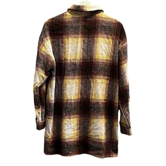 Prettygarden Womens Long Sleeve Plaid Shacket Jacket With Button Front Pockets L - Picture 3 of 11